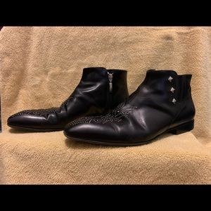 CESARE PACIOTTI BABY LUX LEATHER STUDDED BOOTS